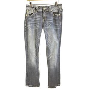 Miss Me Thick Stitch Relaxed Boot Cut Jeans Size 29